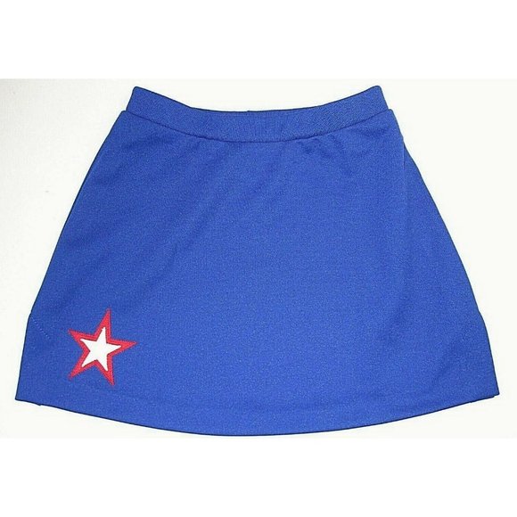 NEW Kid PATRIOTS Cheerleader Uniform Outfit Costume 30" TOP 22 Elastic Skirt RWB - Picture 3 of 3